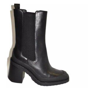 New! Tory Burch Expedition Leather 8 M Chelsea Black Boots DD417